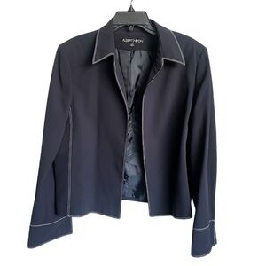 Albert Nippon Navy Blazer with Contrast Stitching